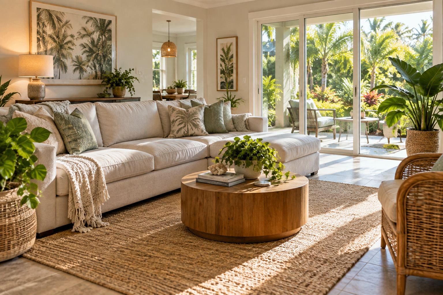 A cozy Titusville living room, illustrative